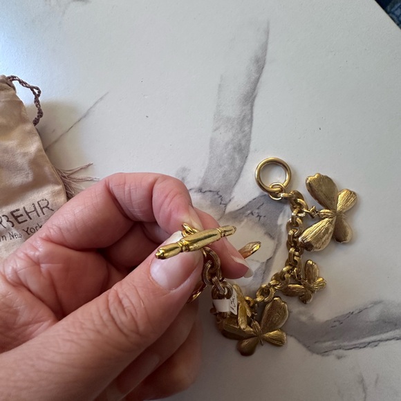 Jennifer Behr Gold Butterfly Charm Bracelet - Picture 7 of 9